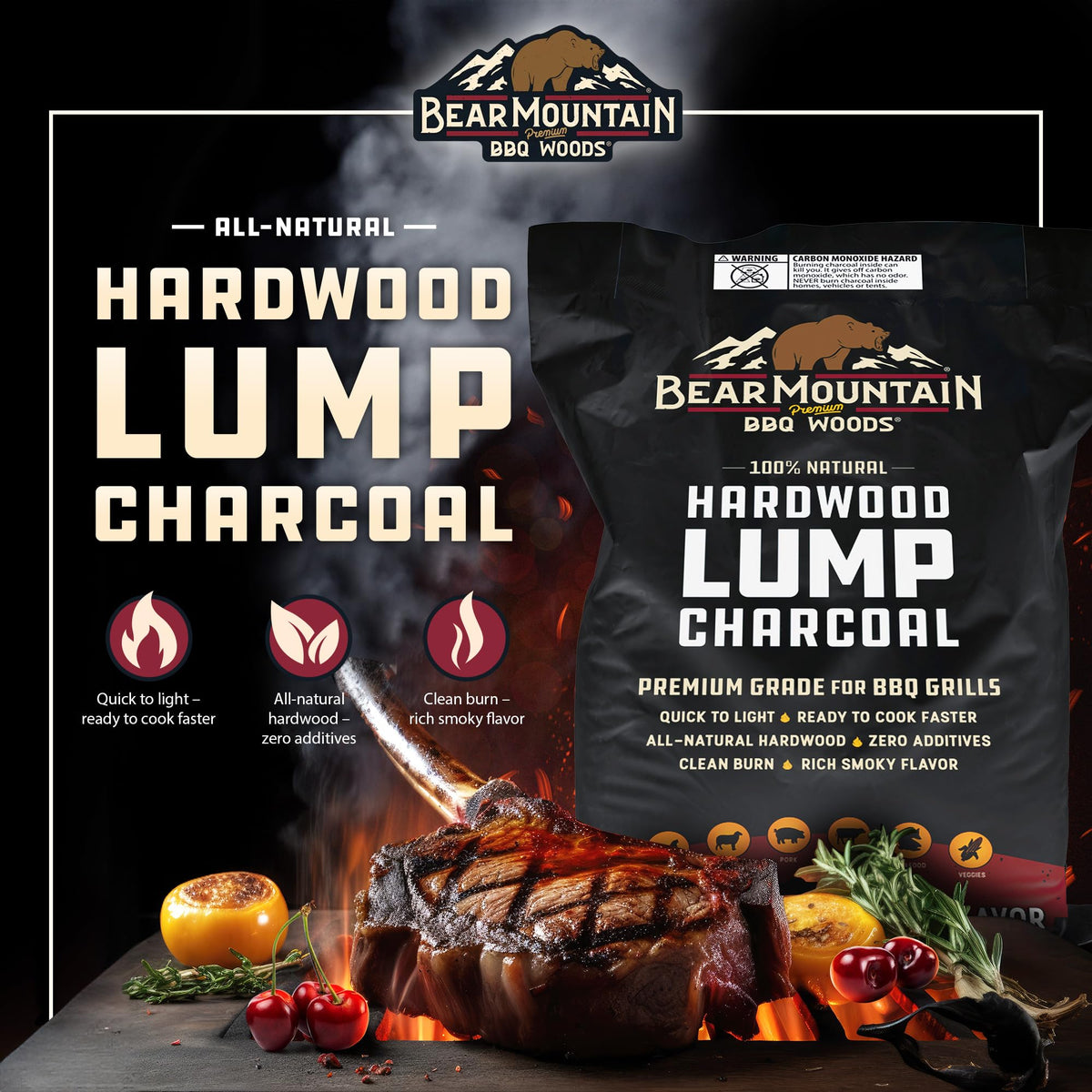 2 Pack Hardwood Lump Charcoal 8.8 Pounds A90508