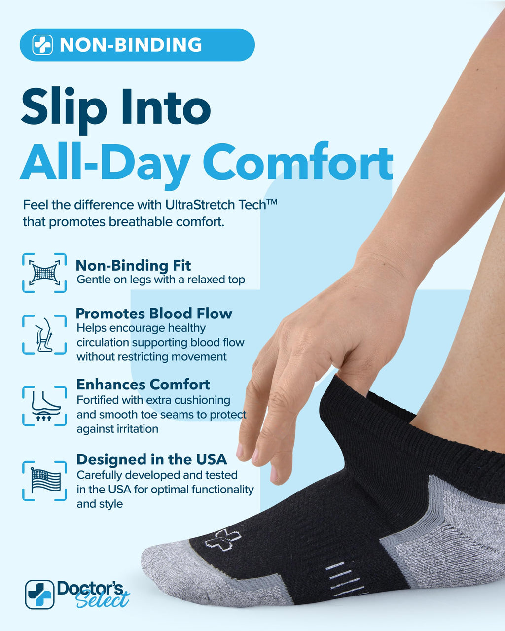 Bamboo Viscose Diabetic Socks 6 Pairs T63021