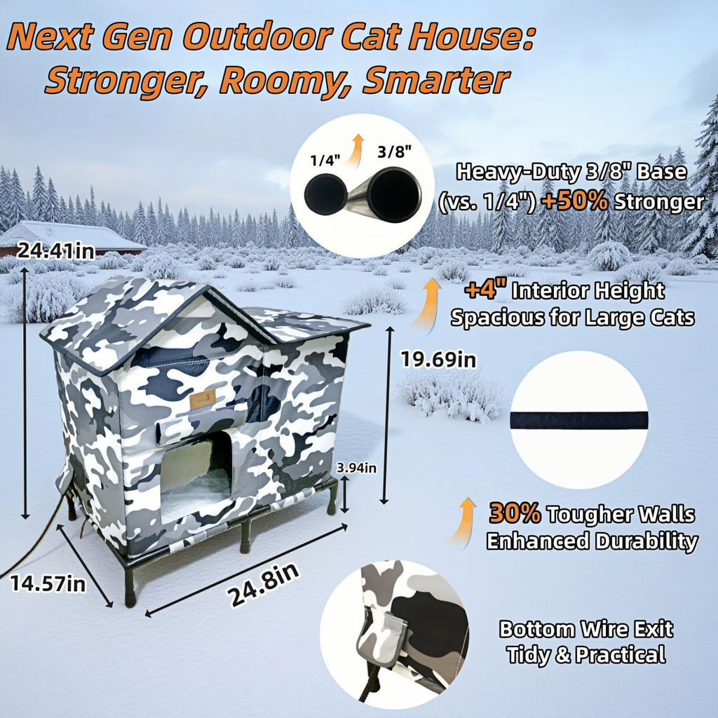 Extra Large Heated Weatherproof Cat House B578137