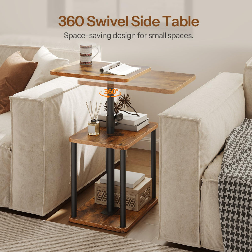 360° Rotating Height Adjustable End Table S62247