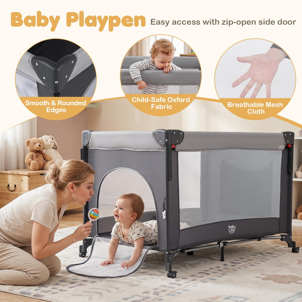 6 in 1 Pack and Play with Bassinet U786611