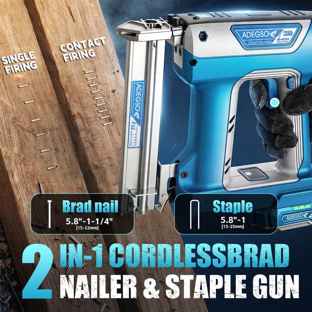 18 Gauge 2-in-1 Cordless Brad Nailer Stapler M42054