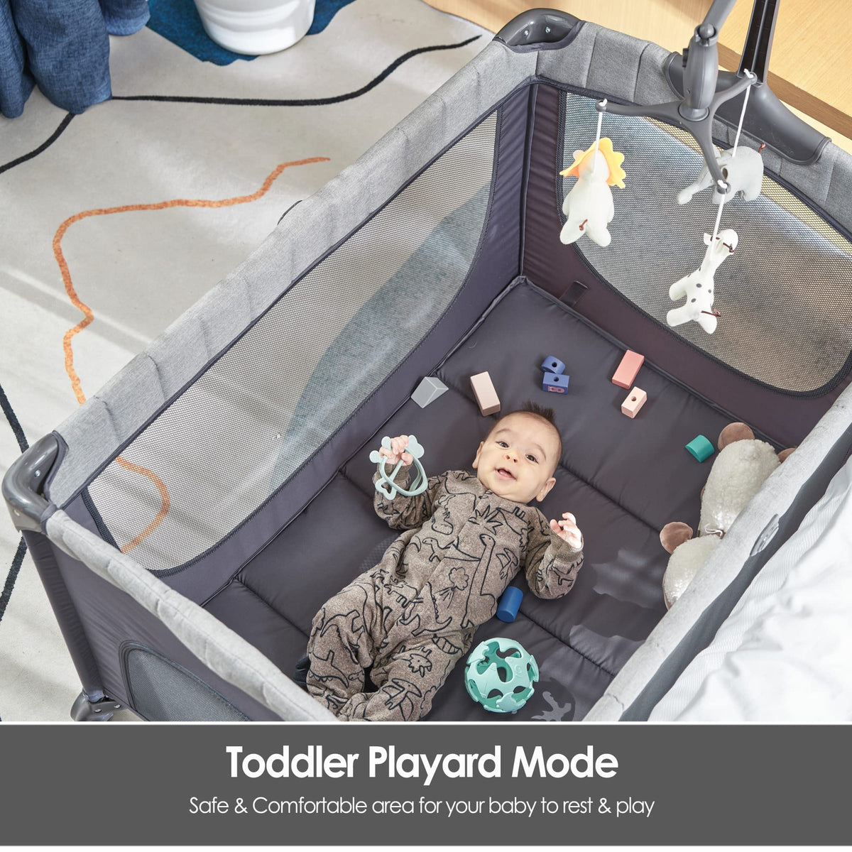 5-in-1 Pack and Play with Bassinet and Changing Table K144