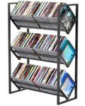 3-Tier CD Storage Metal Display Shelf with Adjustable Divider C4277