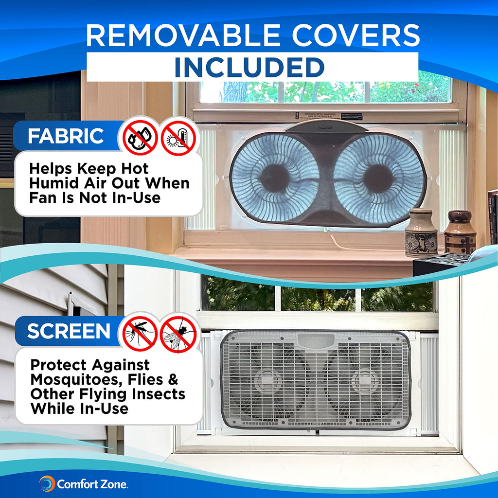 9-Inch Smart WiFi Twin Window Fan with App & Voice Control E8523