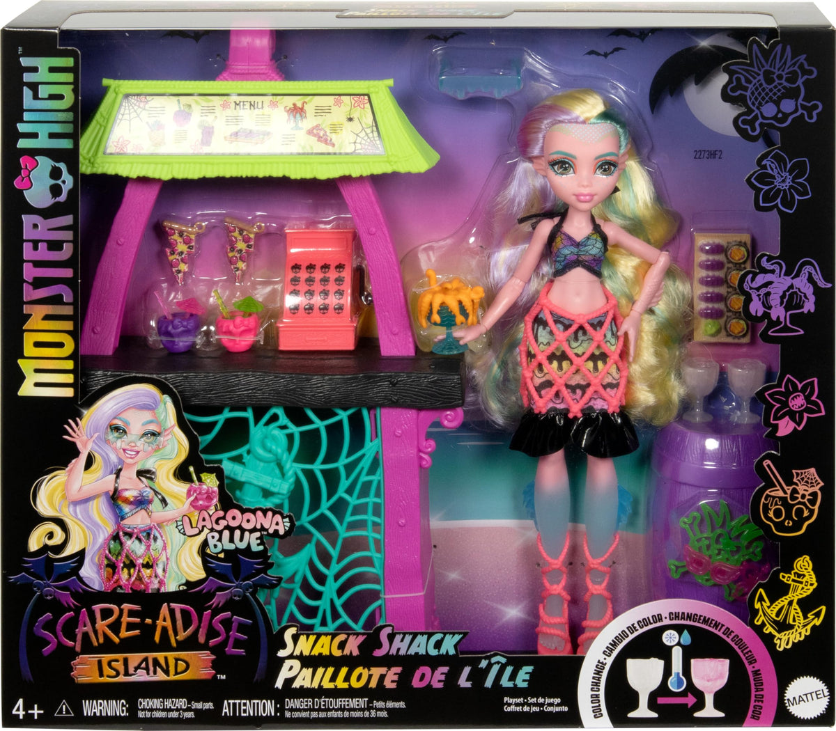 Doll & Playset with Food Accessories & Color-Change Drinks A8797