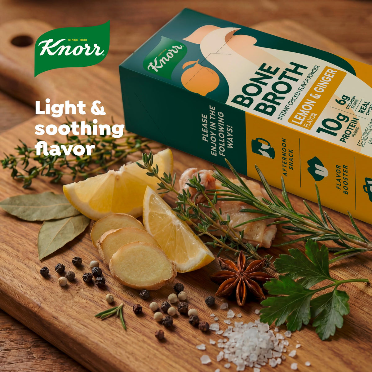 Lemon Ginger Chicken Bone Broth 6 Count S290