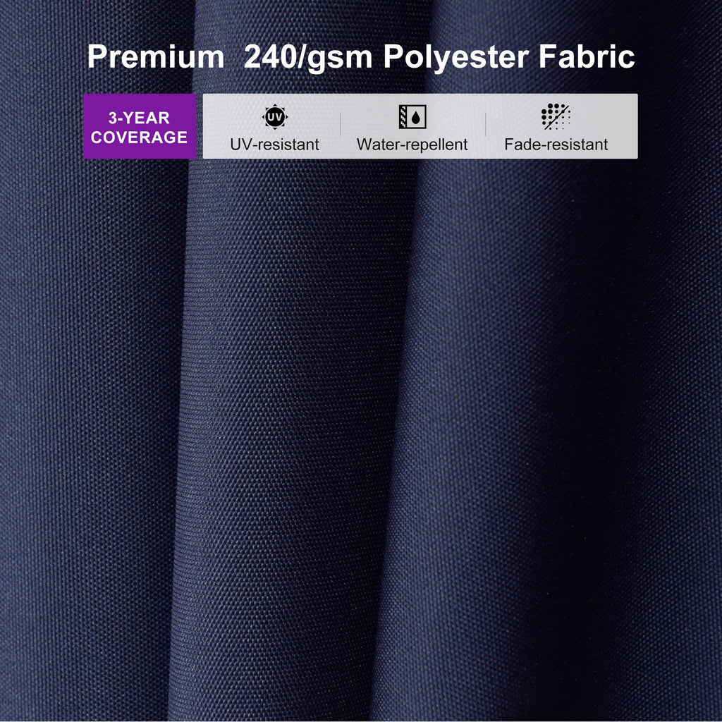Navy Blue Cantilever Umbrella with Base R374