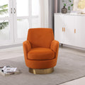 Orange Velvet Swivel Tufted Armchair J806