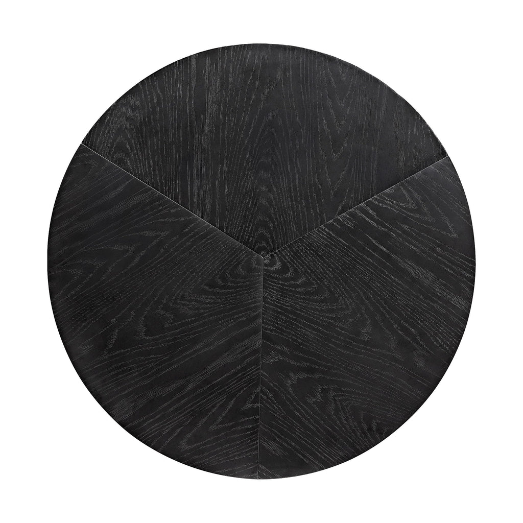 Black Fluted Round Coffee Table N4341